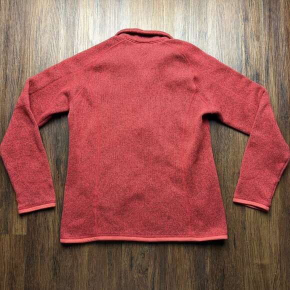 Patagonia Better Sweater Womens Medium Red 1/4 Zip Fleece Jacket Pullover 25617 - Picture 2 of 6